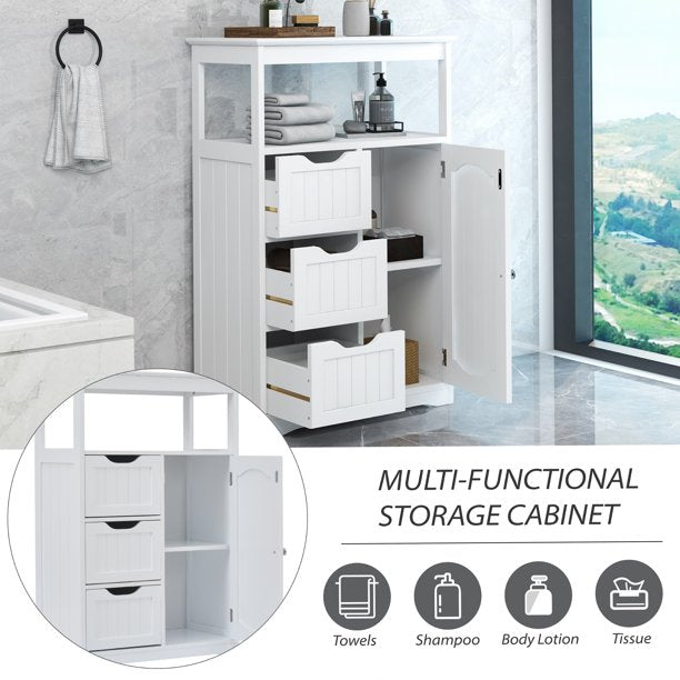 Vinmall Kitchen Pantry, Farmhouse Pantry Cabinet, Storage Cabinet with Doors and Adjustable Shelves