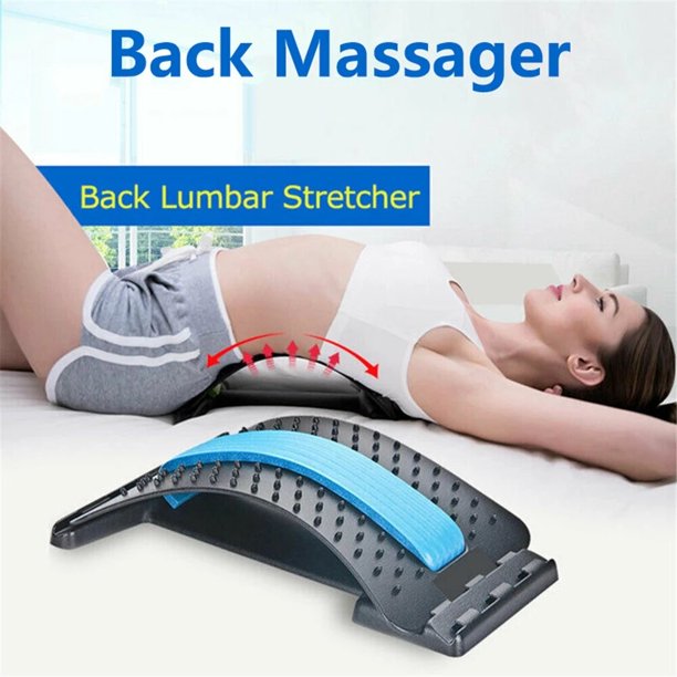 Doosl Back Stretching Device, Back Massager for Bed Chair Car, Black