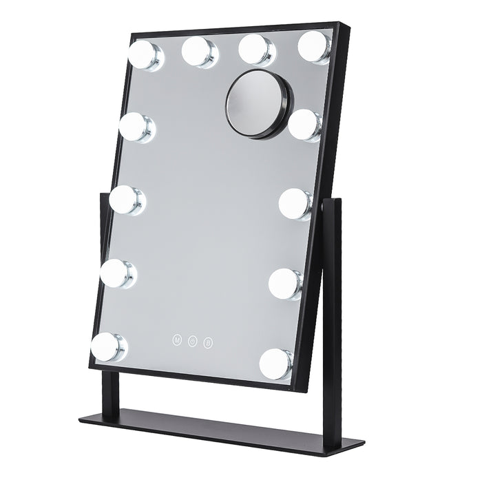 Hollywood Vanity Mirror with Lights, Xpreen Large Makeup Vanity Mirror - Light Mirror for Vanity with 12 LED Bulbs, 3 Colors, Adjustable Brightness, Touch Control & Rotary Angles