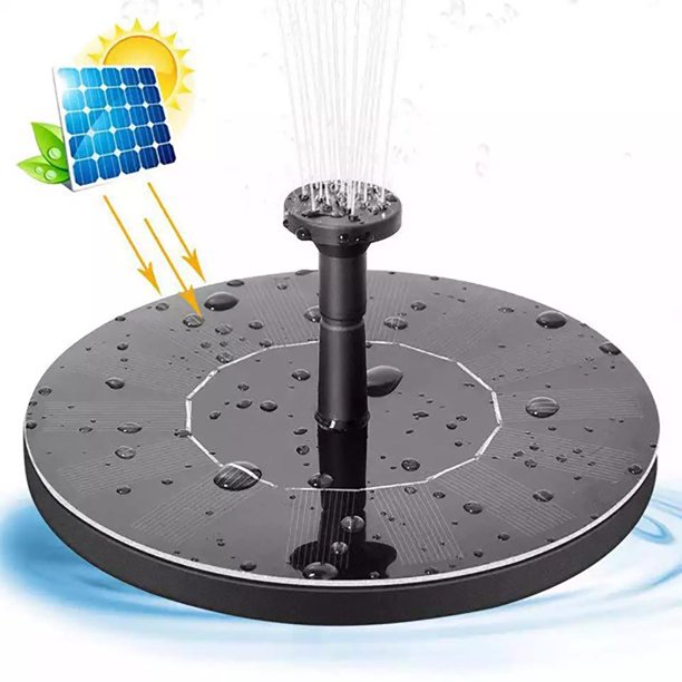 Vinmall Solar Fountain,Upgraded Solar Powered Bird Bath Fountain Pump Floating Solar Panel Water Pump Fountain Kit for Garden Decoration, Small Pond, Pool, Fish Tank, Aquarium, 6 Nozzles