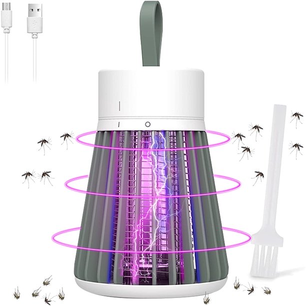 Powerful Mosquito Zapper, Rechargeable Bug and Fly Killer Indoor Colorful Light with Hanging Loop Electric Killing Lamp for Home Bedroom Outdoor Camping