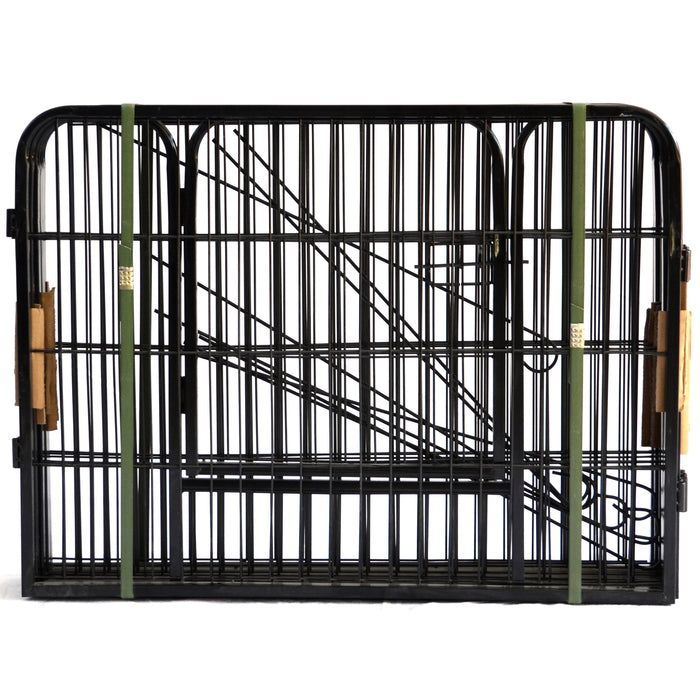 Dog Exercise Pen, Mrdoggy 8-Panel Pet Playpen for Large/Medium/Small Dogs, 31.5"W x 40"H, Black