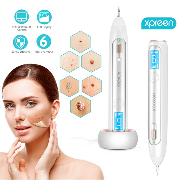 Skin Tag Remover Professional Wireless Rechargeable Mole Freckle Mole Remover Skin Tag Spot Eraser Pro Beauty Sweep Spot Pen Kit With LED Screen and Spotlight