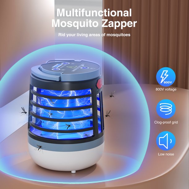 Bug Zapper, Vinmall Mosquito Zapper, Fly Zapper Indoor，4000V Electric Mosquito Killer Lamp Insect Trap Light Outdoor for Moth, Gnat, Fruit Flies for Home, Restaurant, Garden, Backyard, 1pcs