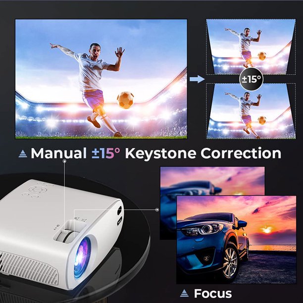 WiFi Bluetooth Projector, Display Outdoor Movie Projector with Dolby