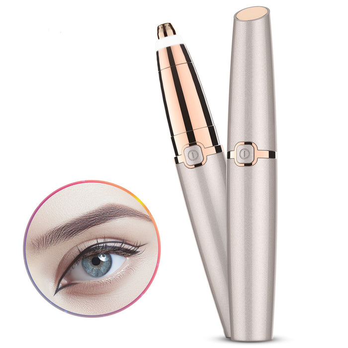 Eyebrow Hair Remover, Electric Eyebrow Trimmer Epilator for Women, Portable Painless Eyebrow Razor with Light