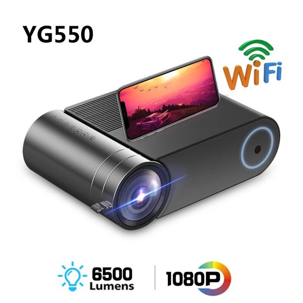 HD 1080p Projector,Compatible with TV Stick, PS4, HDMI, VGA, Xbox, AV and USB