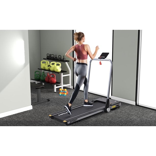 Vinmall 2.5HP Horizontally Foldable Electric Treadmill Motorized Running Machine, Silver