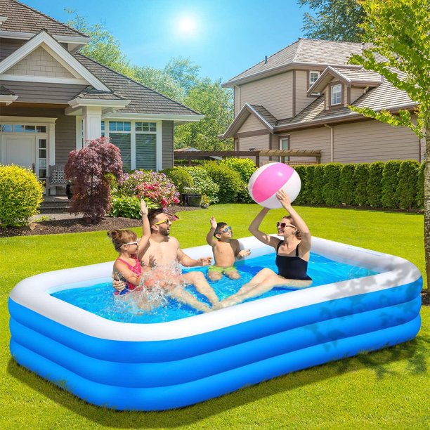 Inflatable Kiddie Thicker Swimming Pool for Kids Family Outdoor Fun Water Toys Ball Pool for Children 3 Layer