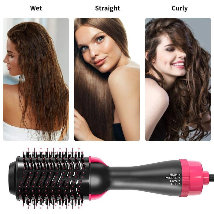 Hair Dryer Brush, 4 IN 1 Hot Air Brush Multifunctional Hair Dryer & Volumizer & Styler,Hair Blow Dryer,Salon Hair Straightener Static Suitable for All hair Anti-Scald