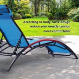 Patio Chaise Lounge Chair for Outside, 2PCS Set Folding Chaise Lounges Outdoor Lounger Recliner Chair For Patio Lawn Beach Pool Side Sunbathing