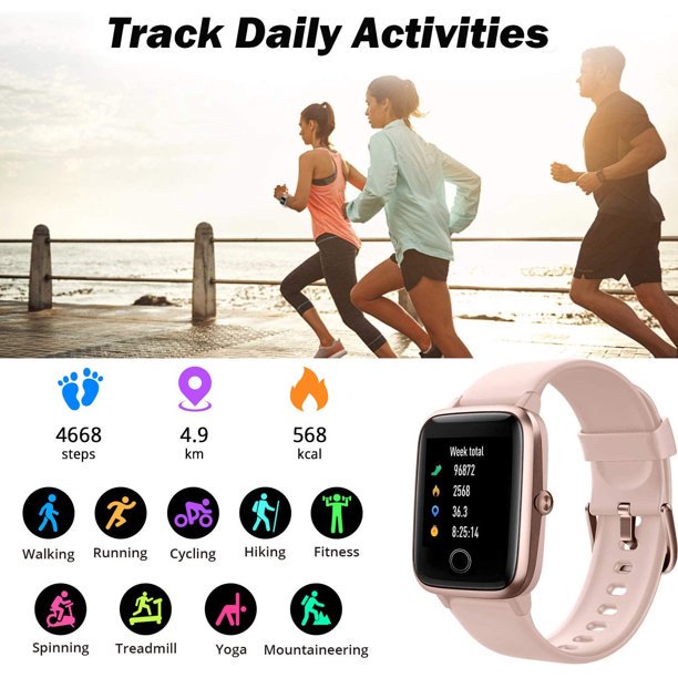 Smart Watch, Heart Rate Monitor And Sleep Tracker Smart Watch For iPhone, Smart Watch For Android Phones Ios Phones, Compatible Samsung