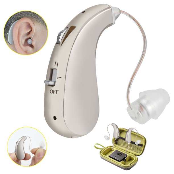 iFanze (2 Pack) Hearing Amplifier, Modern and Fashion Designed Adjustable Tube to Fit Both Ears, Silver