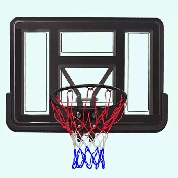 Indoor Basketball Hoop for Kids and Adults, Portable Wall Mounted Basketball Hoop Professional Basketball Goal Set Indoor Outdoor, 44" Shatterproof Backboard 18" Rim