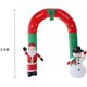 2.4M/8Ft Christmas Inflatable Arch with Santa Claus And Snowman Cute Outdoor Indoor Garden Yard Party Inflatable