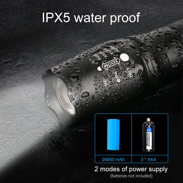 10W 10000 lumens 5 Modes Waterproof Camping outdoor Tactical Torch flash light LED USB Rechargeable flashlights