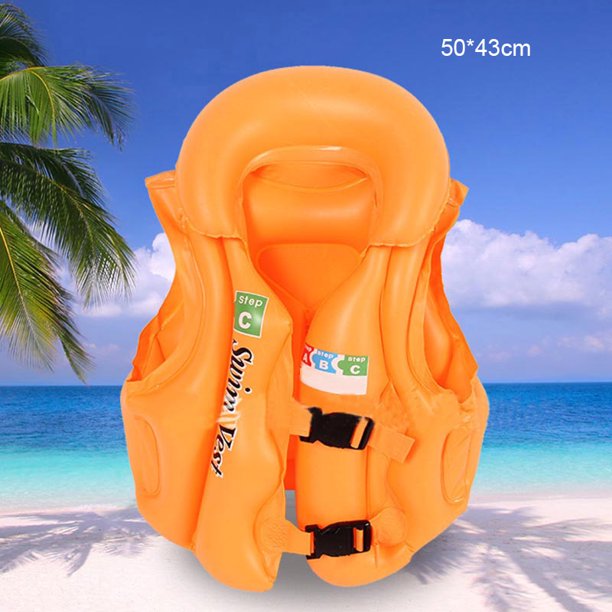 Vinmall Life Vest, Inflatable Swimming Jackets For Kids 50 To 90 Lbs, Swim Vest Suitable For Water Sports Enthusiasts, Surfing, Boating, J01