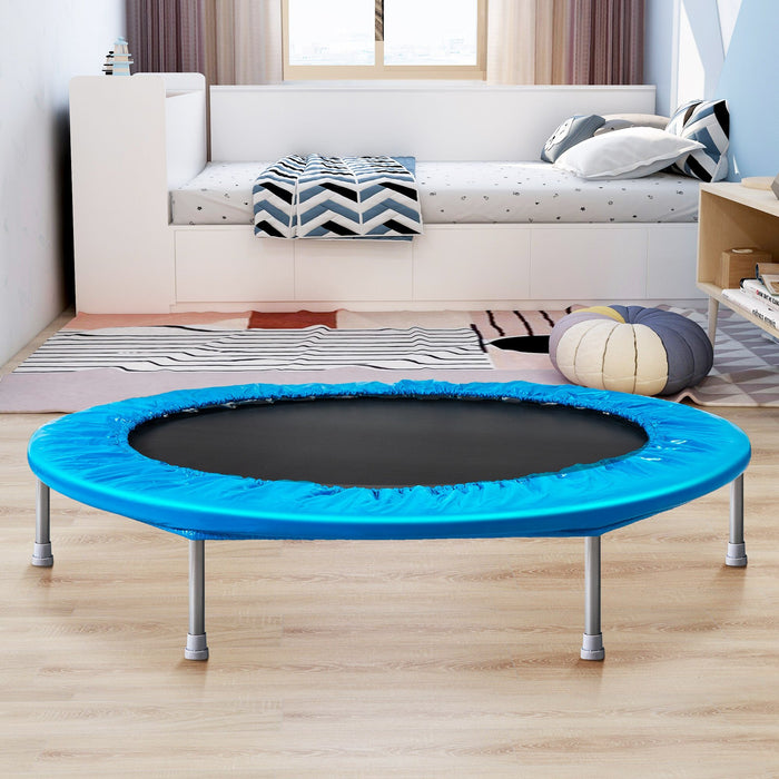 45 INCH Trampoline with Padding and Springs Elastic Safe,Easy to Assemble and Disassemble,Fits for Indoor and Outdoor Exercise Workout,Exercise Trampoline Holds 176 lb