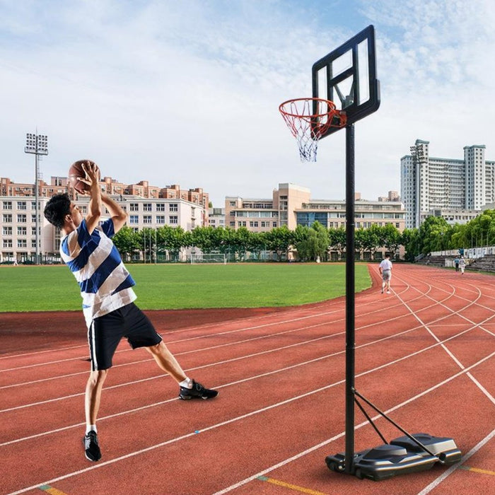 iFanze Basketball Hoop, 4.4-10ft Height Adjustable Portable Basketball Goal System, 44" Backboard, 18" Rim, Kids Adults Basketball Hoop Indoor Outdoor