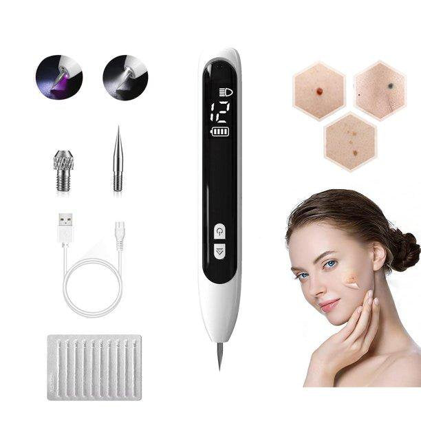 Mole Remover Pen, Wireless LCD Laser Plasma Pen Wart Remover Mole Tattoo Remover Machine Skin Tag