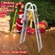 Electric Climbing Ladder Rope Santa Claus Doll Christmas Figurine Ornament Santa Climbing Ladder to Tree