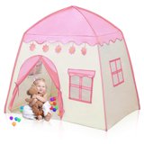 Kids Play Tent, Princess Castle Play Tent Oxford Fabric Children Playhouse with Fairy Lights Indoor Outdoor Toddler Toys for Kids