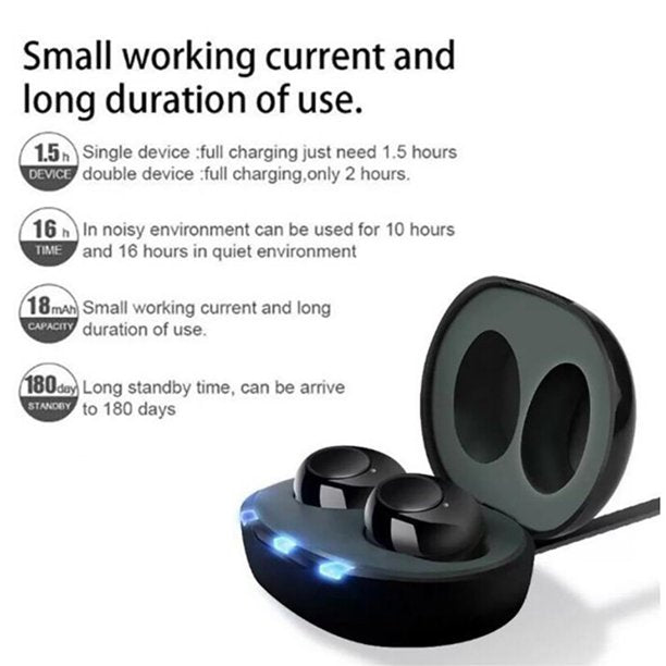 Hearing Aid for Ears with Noise Reduction, Rechargeable Enhances Speech and Audio Sound Amplifier, for Adults, Seniors