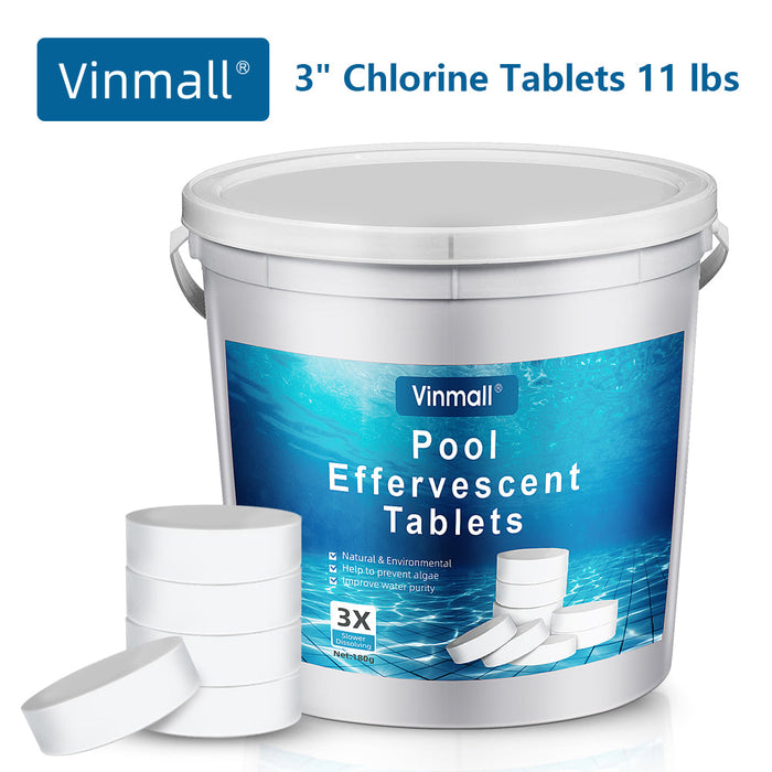 Vinmall 3¡± Chlorine Tablets, 11 lbs