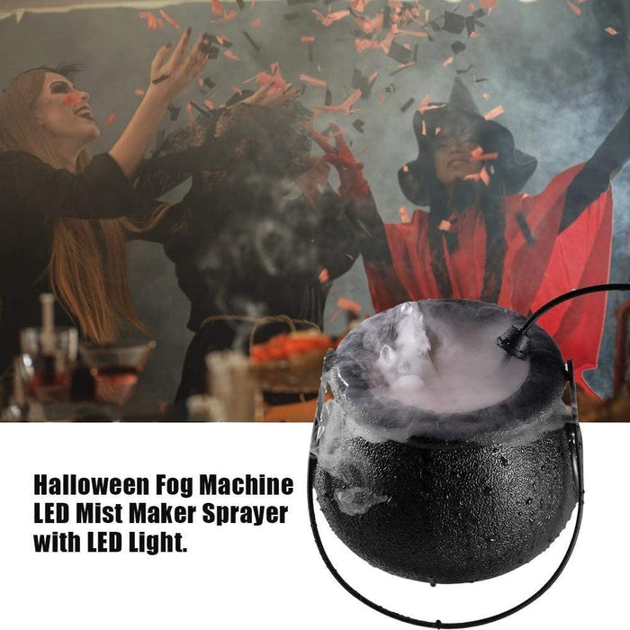 Halloween Party Mist Maker, Halloween Fog Machine LED Mist Maker Sprayer with LED Light for Halloween and Party