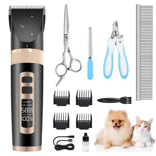 Mrdoggy Dog Clippers For Thick Fur, Dog Clippers Has Safe And Sharp Blade, Electric Dog Clippers Heavy Duty With Low Vibration And Noise Design, Wahl Dog Groom Clippers Best Choice for Dogs Cats &Others, J313