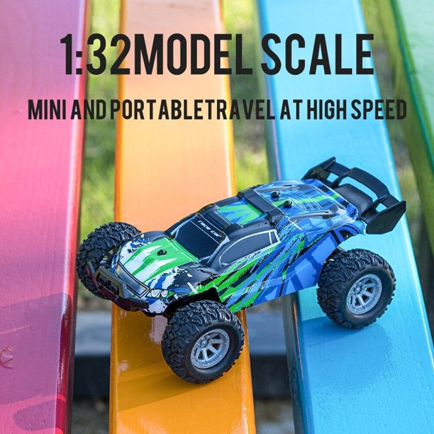 Mini RC Car, 1:32 4CH 2WD 2.4GHz Mini 25Km/h High Speed Remote Control Vehicle,360°Rotating Stunt,Kids Remote Control Car with Car Shell Glow,Toys Gift,Blue