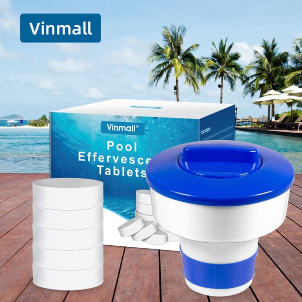 Floating Chlorinator for Indoor Outdoor Swimming Pool, Chlorine Tablet Dispenser and 3 Inch Chlorine Tablets