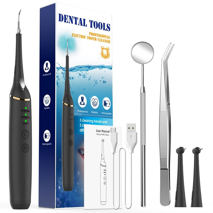 Black Friday Deals,Electric Ultrasonic Dental Scaler Tooth,Calculus Remover Cleaner Tooth Stains Tartar Tool Remove Whiten Teeth Sonic(Black)