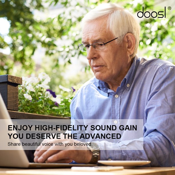 Doosl Rechargeable Hearing Aid, Invisible Hearing Amplifiers for Seniors, High Power Amplifier Sound Enhancer Device to Aid and Assist Hearing For ElderlyDeaf