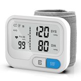 Wrist Blood Pressure Monitor BP Cuff Automatic Accurate Blood Pressure Machine Heart Pulse Rate Monitoring Meter 99 Groups Memory LCD Display Screen for Home Office Use