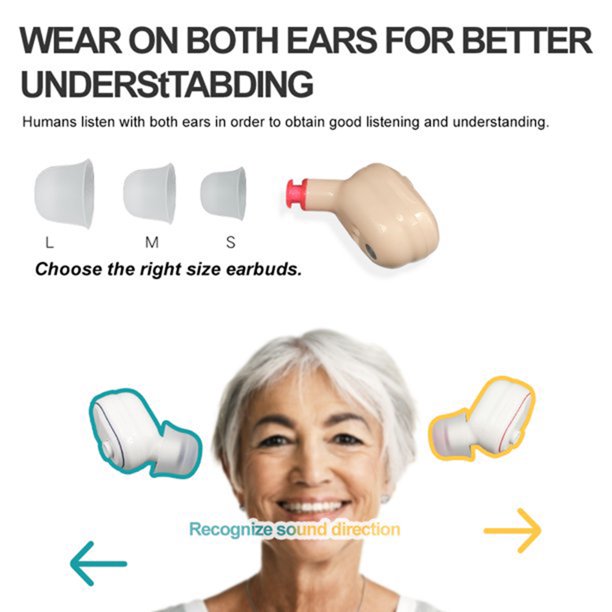 Doosl Hearing Aids for Seniors, Noise Reduction, Mini Invisible Rechargeable Hearing Amplifiers for Ears with Portable Charging Case, in-Ear Hearing Devices Adults or Seniors