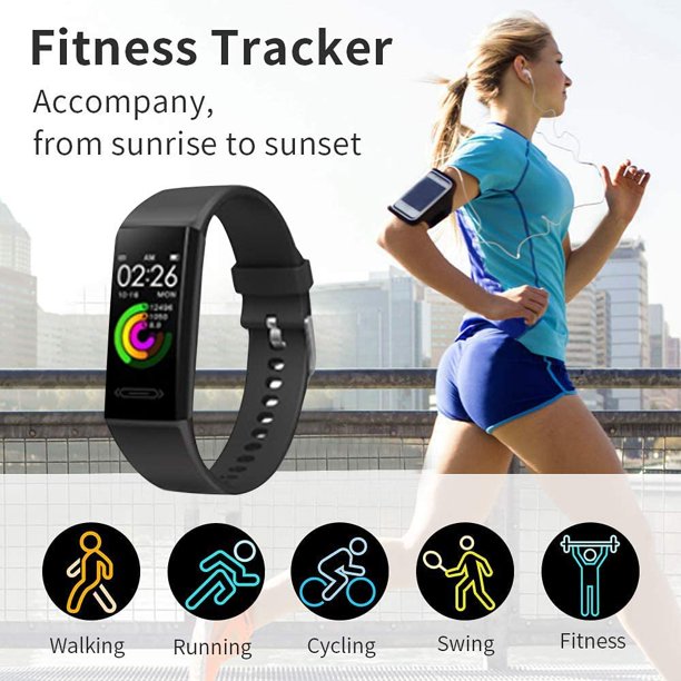 Activity Tracker with Heart Rate Monitor, IP68 Waterproof Smart Watch for Men Women Teens