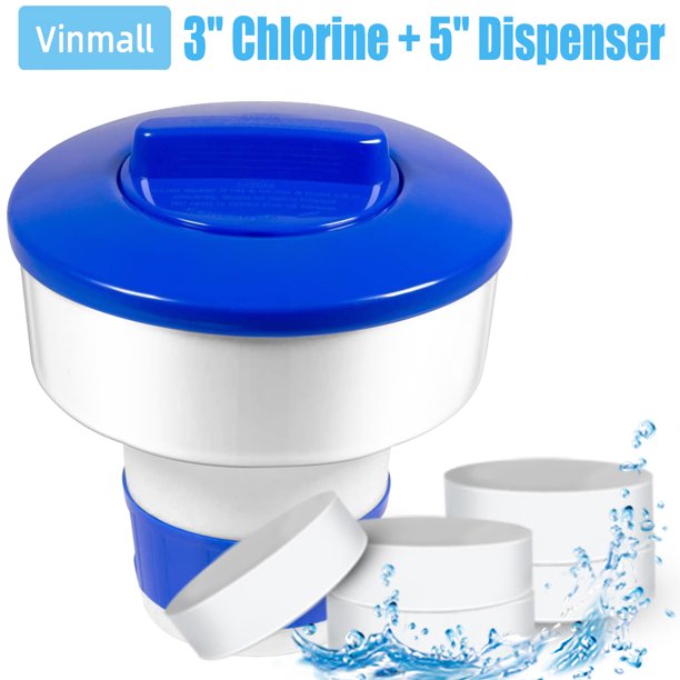 3" Stabilized Chlorine and 5" Dispenser, Long Lasting Pool Chemical