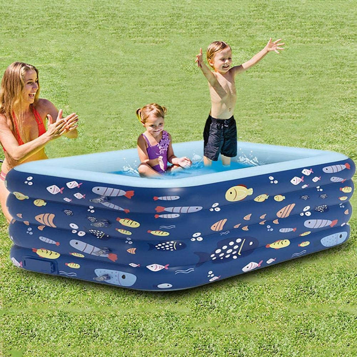 Inflatable Swimming Pool, 2.1m Inflatable Swimming Pool, Thickened 4-Layer Swimming Pool To Prevent Rollover And Prevent Air And Water Leakage 82.68" x 59"x 29.53"