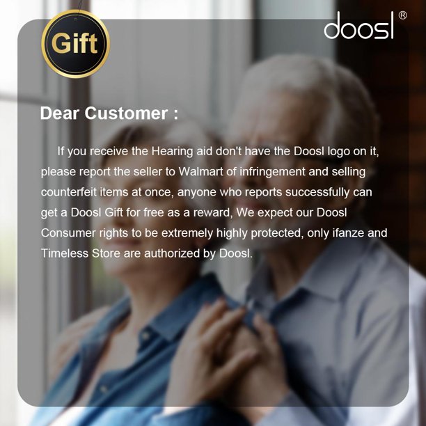 Doosl Rechargeable Hearing Aid, Invisible Hearing Amplifiers for Seniors, High Power Amplifier Sound Enhancer Device to Aid and Assist Hearing For ElderlyDeaf