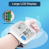 Wrist Blood Pressure Monitor BP Cuff Automatic Accurate Blood Pressure Machine Heart Pulse Rate Monitoring Meter 99 Groups Memory LCD Display Screen for Home Office Use