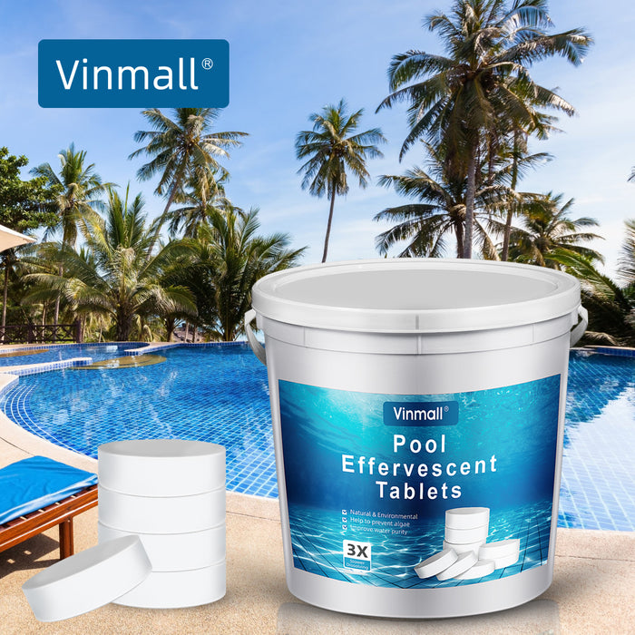 Vinmall Chlorine Tablets, for Swimming Pool Use, 11 lbs