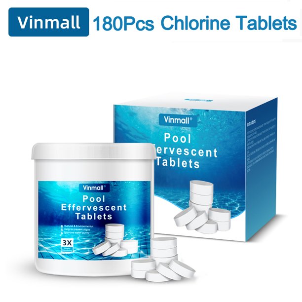 Pool Care Chlorine Tablets for Swimming Pools, Pool Chemicals