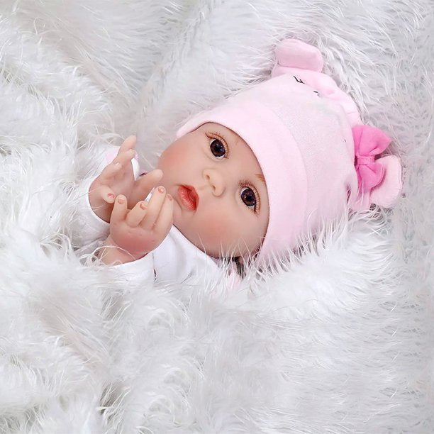 JoRocks 22" Reborn Baby Dolls , Newborn Baby Realistic Doll Handmade Lovely Lifelike Silicone Vinyl Baby Doll, Kids Toy Birthday Christmas Gift for Girls ,Pink