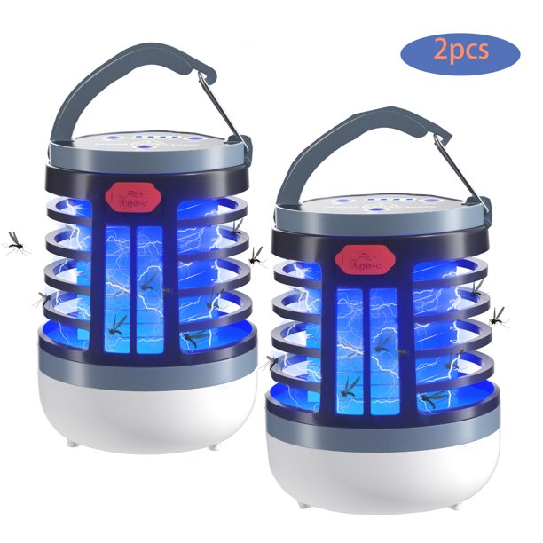 Vinmall Electric Bug Zapper Mosquito Killer Lamp Insect Flying Trap Attractant Mosquitoes Zappers Pest Control with UV Light for Indoor,2pcs