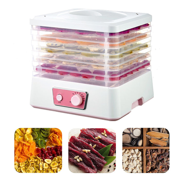 Food dehydrator, Countertop Portable Electric Fruit Dehydrator, Meat or Beef Jerky Maker, Fruits and Vegetable Dryer with 5 Stackable Trays, High-Heat Circulation