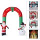 2.4M/8Ft Christmas Inflatable Arch with Santa Claus And Snowman Cute Outdoor Indoor Garden Yard Party Inflatable