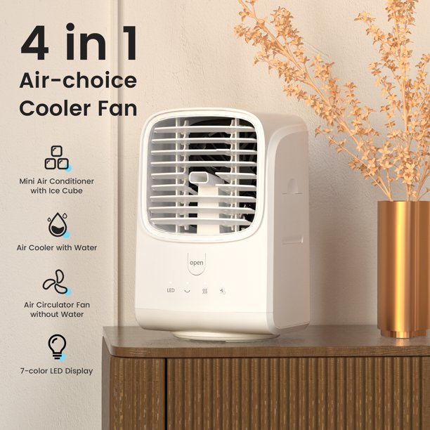 Oscillating Tower Fan, Beenate Retro Table Fan with 3 Wind Speeds Personal Air Conditioner Humidification Tower Fan