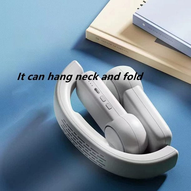 Portable Air Conditioner Neck Fan Hands Free Semiconductor Cooling Bladeless Fan Rechargeable Leafless Mini USB Fan