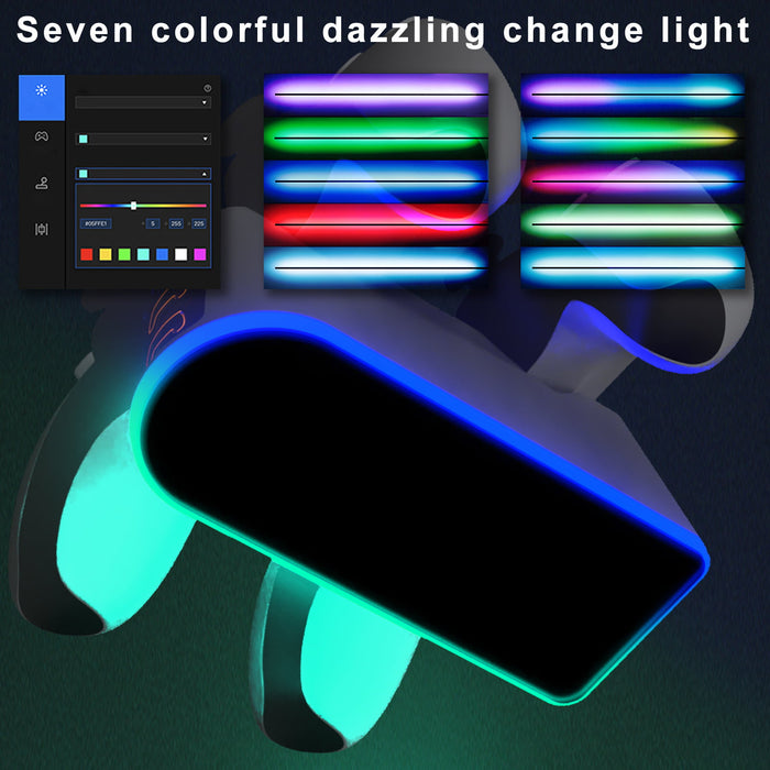 Doosl Charging Station for PS5 Controllers, PS5 Fast Charger Dock with Colorful Lights Type-C Cable LED Indicator, Charging Stand for Playstation 5 Dualsense Controllers